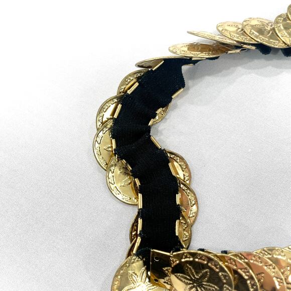 00s Vintage Gold Sand Dollar Medallion Belt - Picture 8 of 13